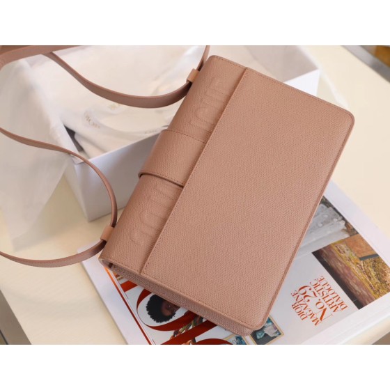 Montaigne palm print cow leather flap bag